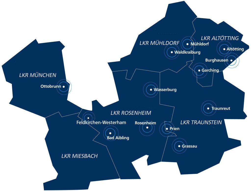 VR Immobilien Geschäftsgebiet Standorte Garching Immobilienmakler Makler in der Nähe.