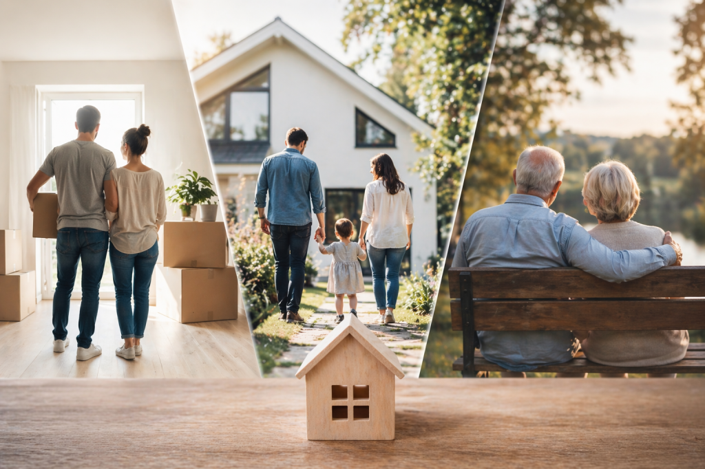 * Immobilien Lebensphasen
* Wohnen im Alter Immobilie
* erste Wohnung kaufen
* Immobilie Lebensplanung.