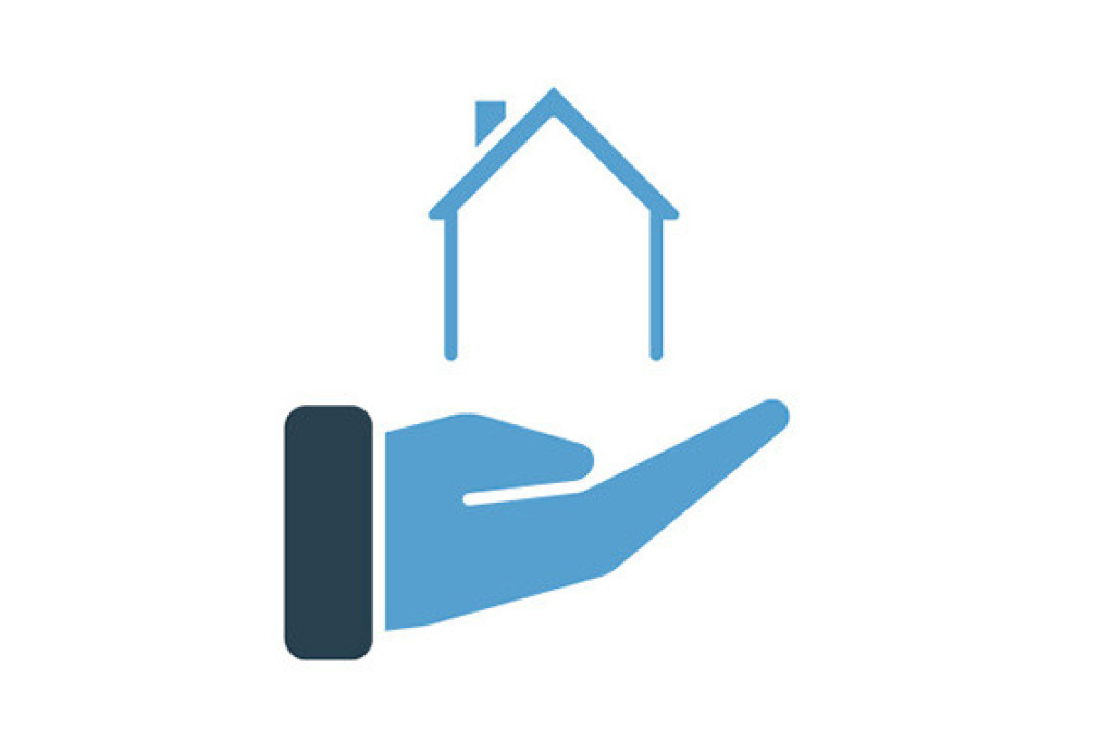 VR Immobilien GmbH Makler Grafiken verkaufen vermieten Haus Immobilie Hand.