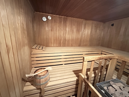 Sauna der Wohnanlage