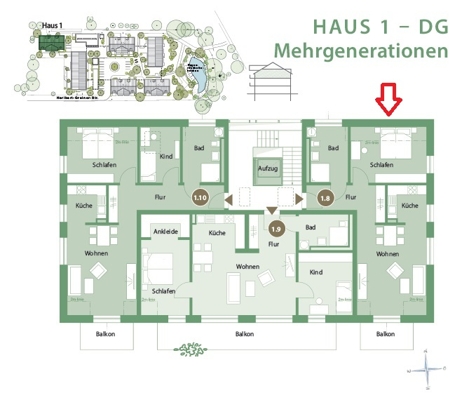 Wohnen am Park – Haus 1: Komfortables und nachhaltiges Wohnen für alle Generationen